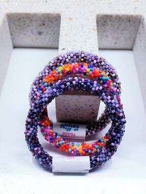 KIDS JEWELRY -The Original Rollies® Bracelet for Kids, 6" round, Nepal,#6 (3Pcs)